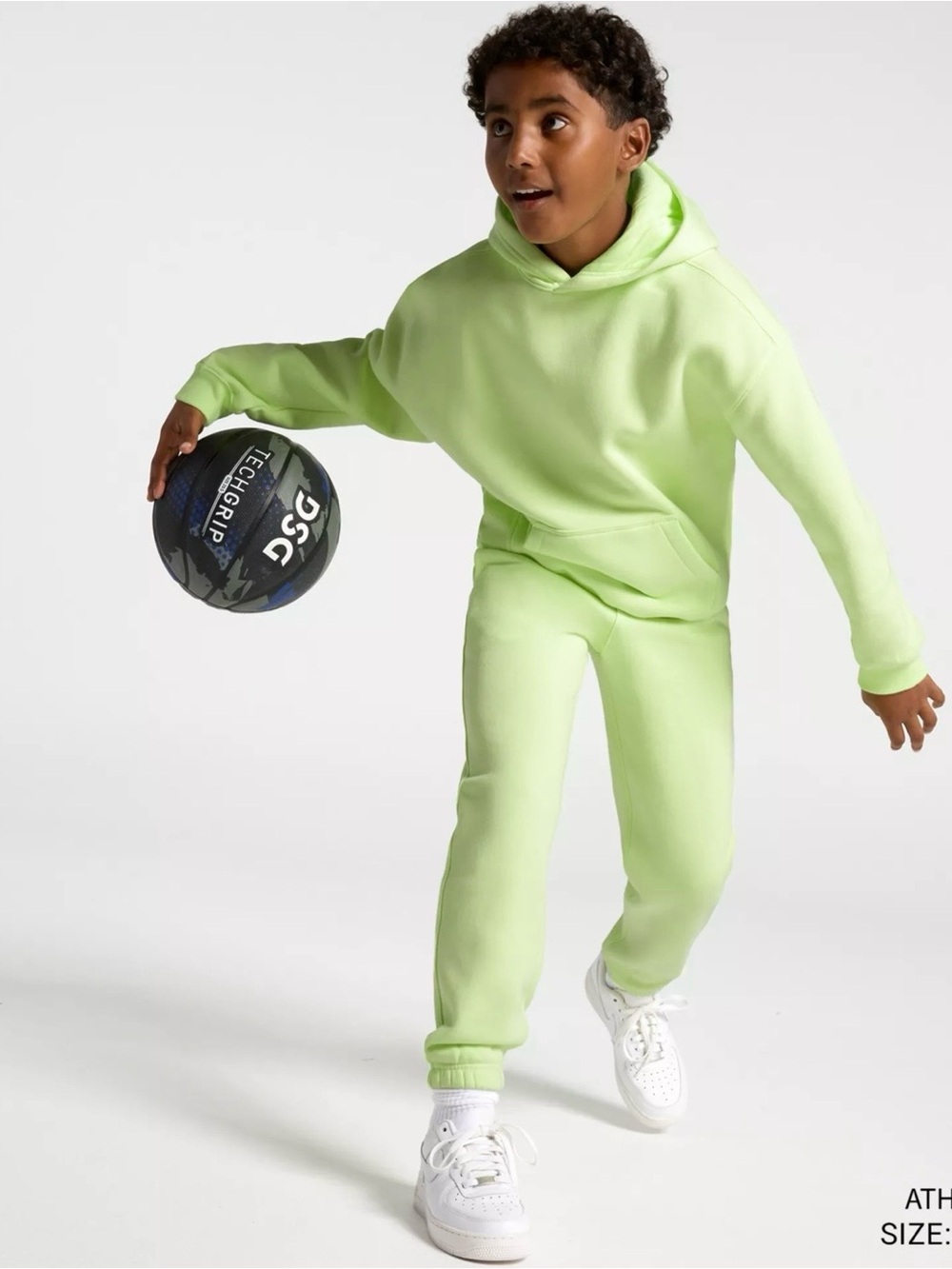 DSG Neon Lime Green Kids Hoodie Sweatshirt